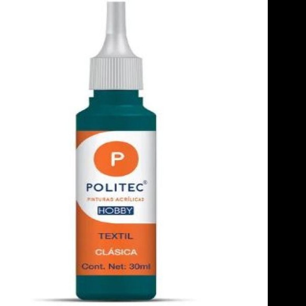 PINTURA TEXTIL CLASICA 30ML POLITEC VERDE ESME. E12 C240